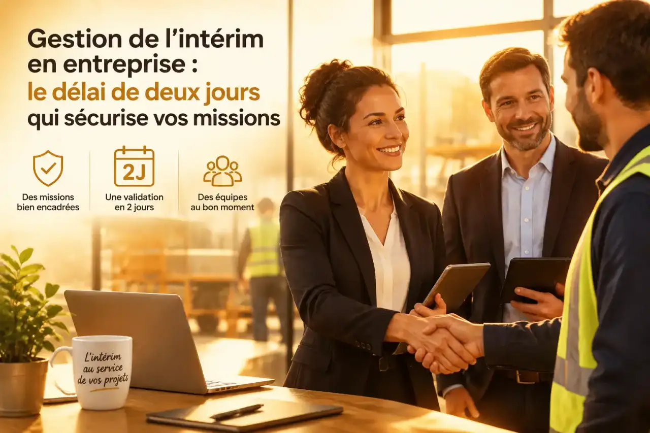 Gestion de l’intérim en entreprise : le délai de deux jours qui sécurise vos missions