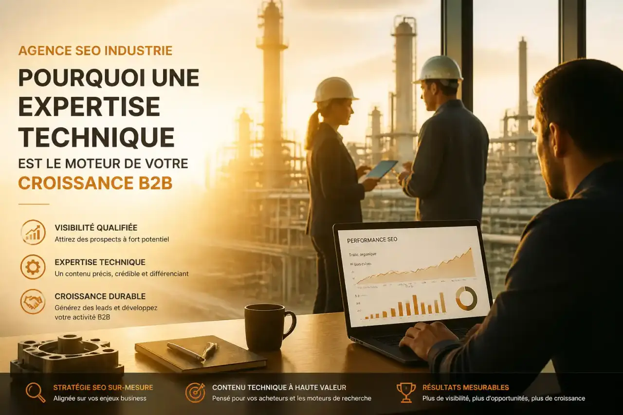 Agence SEO industrie : pourquoi une expertise technique est le moteur de votre croissance B2B