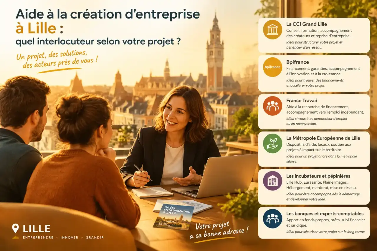 Aide à la création d’entreprise à Lille : quel interlocuteur selon votre projet ?