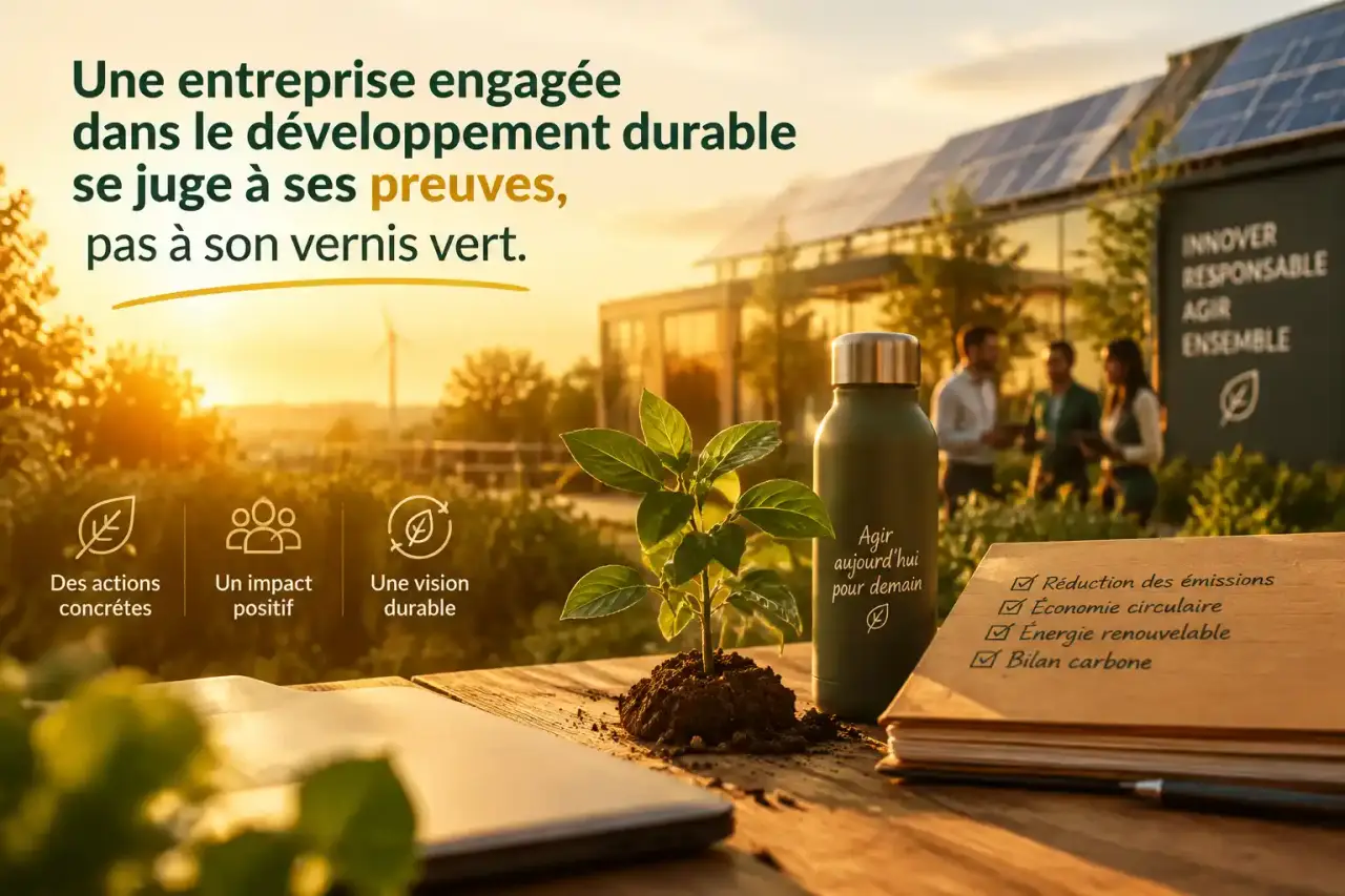 Une entreprise engagée dans le développement durable se juge à ses preuves, pas à son vernis vert