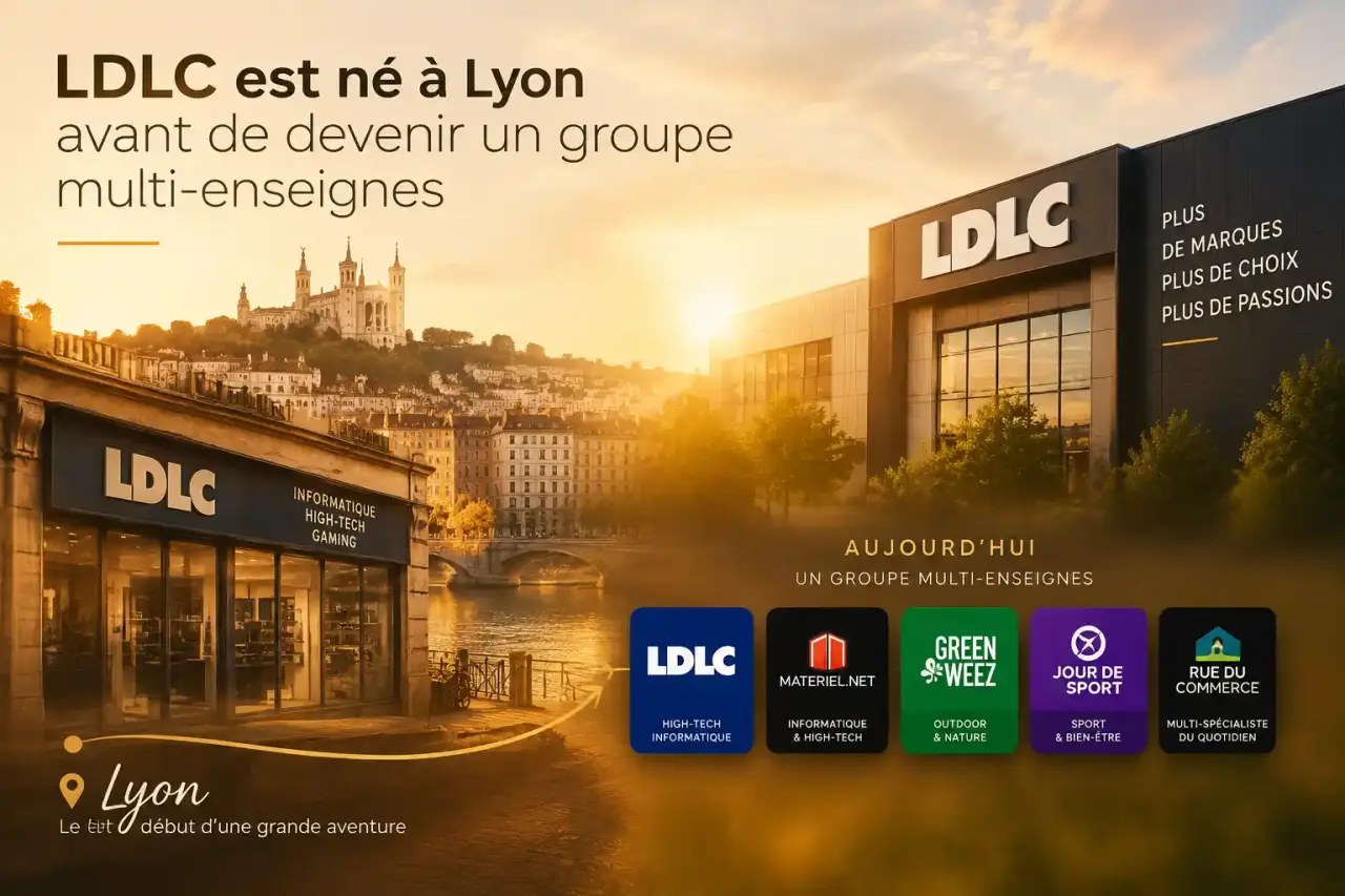 LDLC est né à Lyon avant de devenir un groupe multi-enseignes