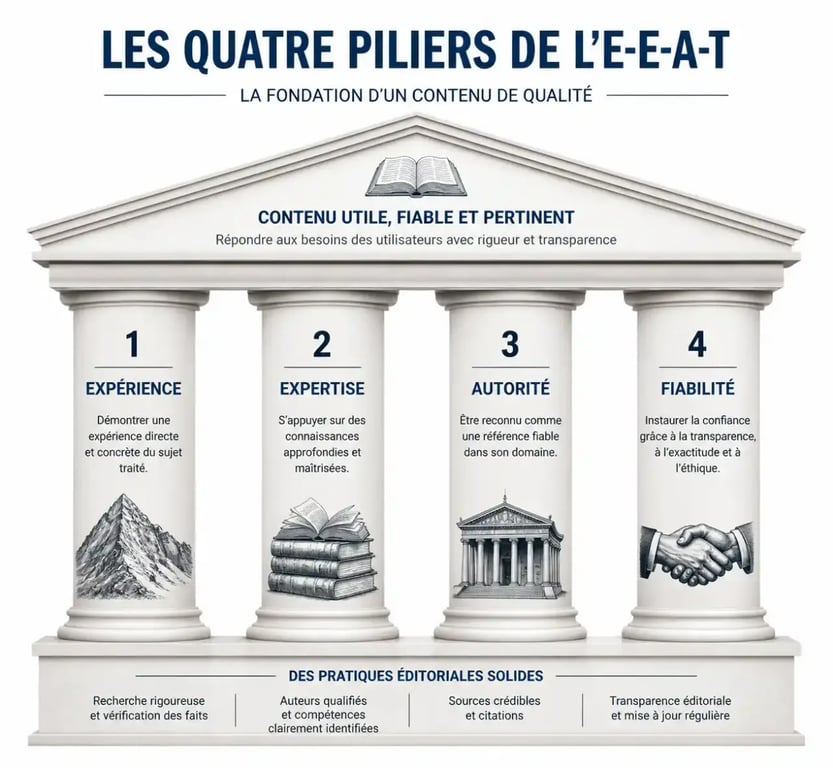 Les piliers E-E-A-T pour un contenu SEO optimisé